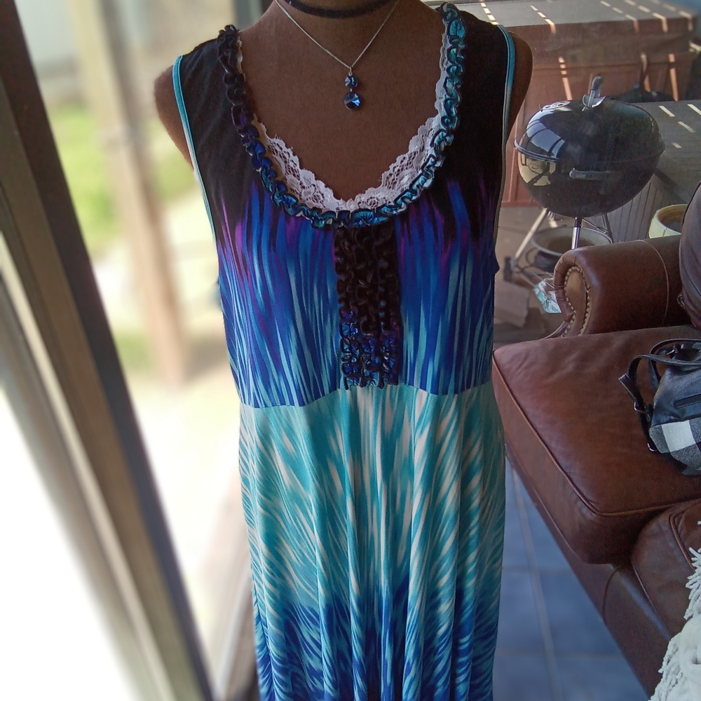 OneWorld Fit And Flare A-line Sleeveless Dress, Size XL